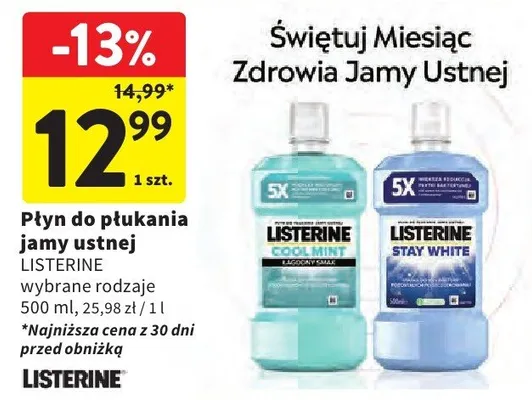Płyn do płukania jamy ustnej wybrane rodzaje promocja w Intermarche