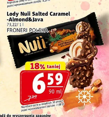 Lody Nuii Salted Caramel -Almond&Java promocja w Prim Market