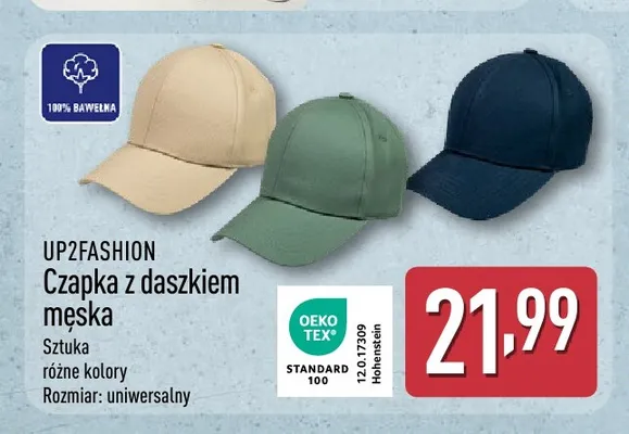 Czapka z daszkiem męska UP2FASHION promocja w Aldi
