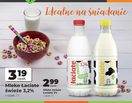 Mleko Łaciate świeże 3,2% promocja w Odido