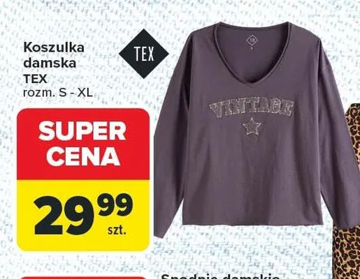 Koszulka damska TEX rozm. S - XL promocja w Carrefour