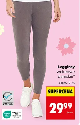 Legginsy welurowe damskie, różne kolory promocja w Biedronka