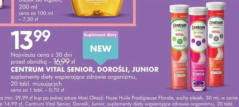 Suplement diety Centrum Vital Senior, Dorośli, Junior promocja w Super-Pharm