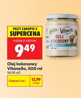 Olej kokosowy bezzapachowy Vitanella promocja w Biedronka