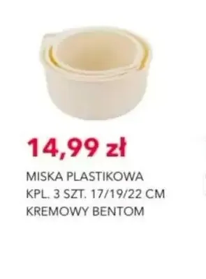 Miska plastikowa komplet 3 sztuk Bentom promocja w Nela