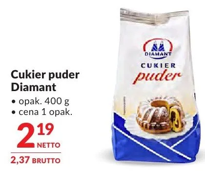 Cukier puder Diamant promocja w Makro