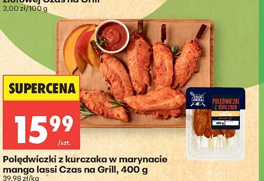 Polędwiczki z kurczaka w marynacie mango lassi Czas na Grill promocja w Biedronka