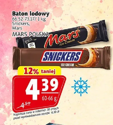 Baton lodowy Snickers promocja w Prim Market