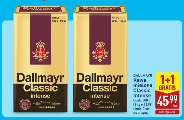 Kawa mielona Dallmayr Classic Intense promocja w Aldi