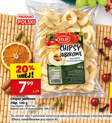 Chipsy jabłkowe Filip promocja w Twój Market
