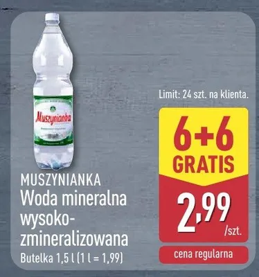 Woda mineralna wysoko-zmineralizowana promocja w Aldi