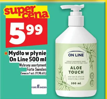 Mydło w płynie On Line promocja w TOPAZ