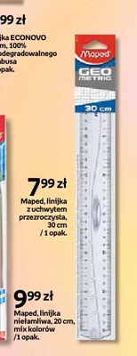 Linijka z uchwytem przezroczysta Maped promocja w Empik