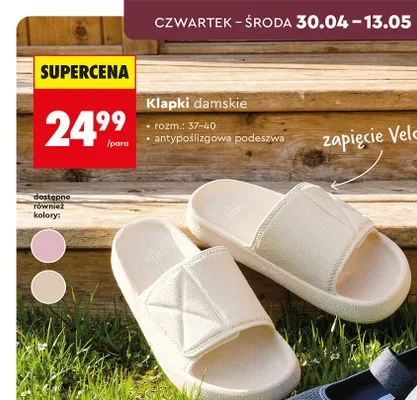 Klapki damskie promocja w Biedronka