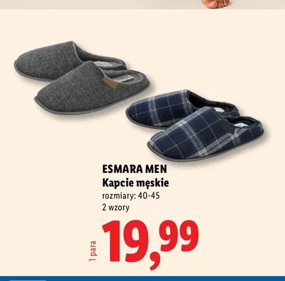 Kapcie męskie promocja w Lidl
