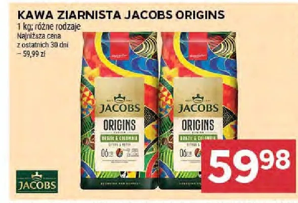Kawa ziarnista Jacobs Origins promocja w Stokrotka