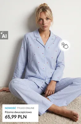 Piżama dwuczęściowa promocja w Sinsay