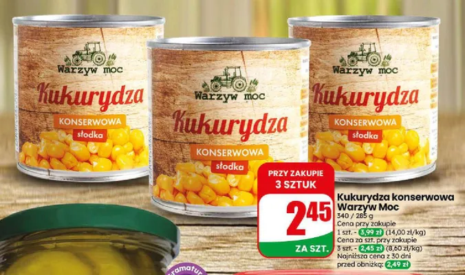 Kukurydza konserwowa Warzyw Moc promocja w Dino