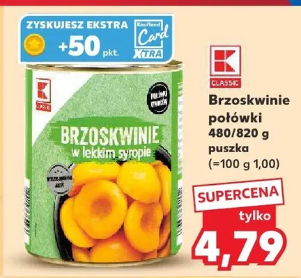 Brzoskwinie połówki promocja w Kaufland
