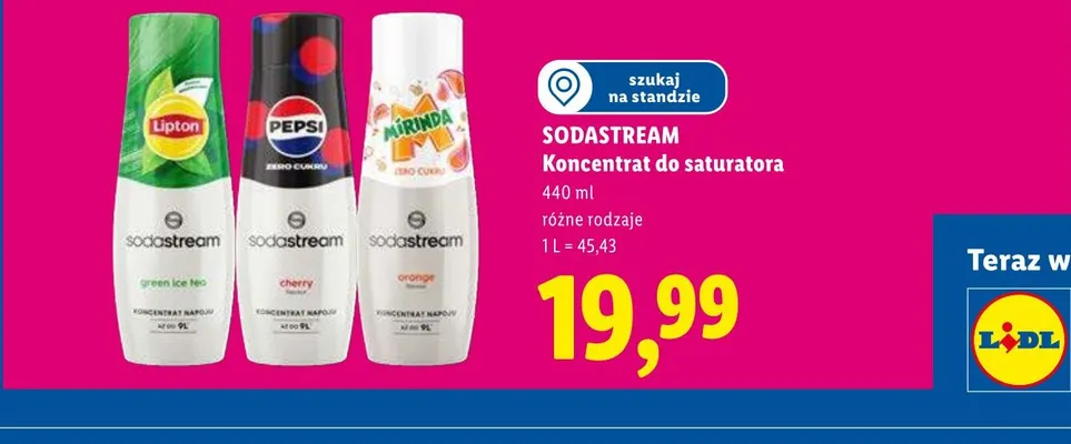 Koncentrat do saturatora SodaStream Pepsi cherry zero cukru promocja w Lidl
