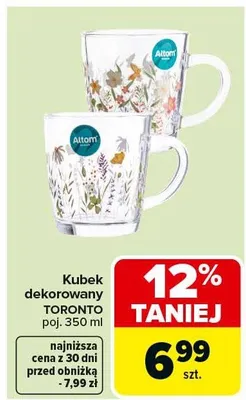 Kubek dekorowany TORONI poj. 350 ml promocja w Carrefour