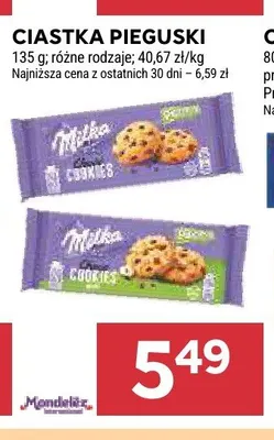 Ciastka Pieguski Milka promocja w Stokrotka