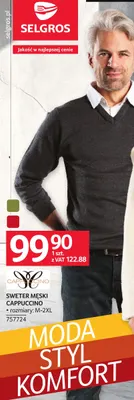 Sweter męski Cappuccino promocja w Selgros