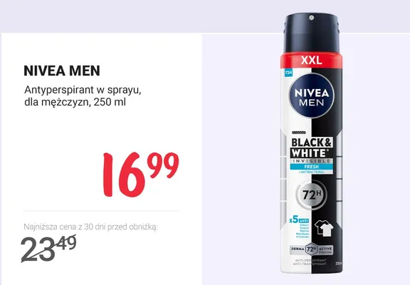 Antyperspirant w sprayu, dla mężczyzn promocja w Rossmann