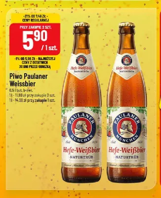 Piwo Paulaner Hefe-Weißbier promocja w POLOmarket