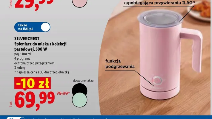 Spieniacz do mleka Silvercrest 500W promocja w Lidl