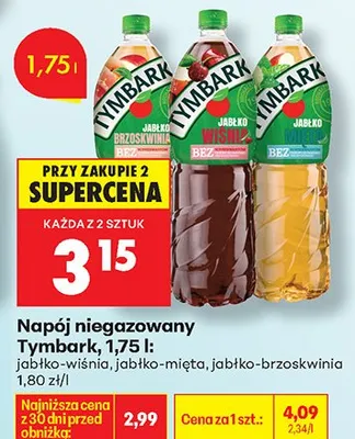 Napój niegazowany jabłko-wiśnia promocja w Biedronka