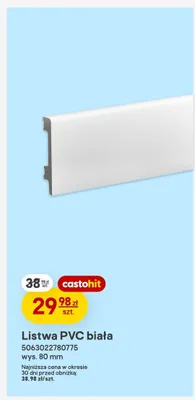 Listwa PVC biała promocja w Castorama