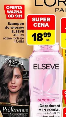 Szampon do włosów Elseve L'Oréal Paris promocja w Carrefour