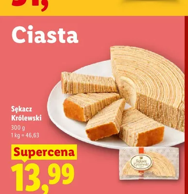 Ciasto Sękacz Królewski promocja w Lidl