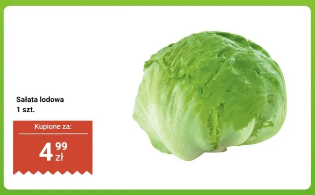 Sałata lodowa promocja w Biedronka
