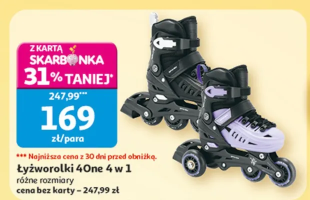 Łyżworolki 4One 4 w 1 różne rozmiary promocja w Auchan