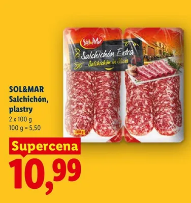 Salchichón w plastrach Sol&Mar promocja w Lidl