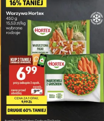Warzywa Hortex promocja w Delikatesy Centrum