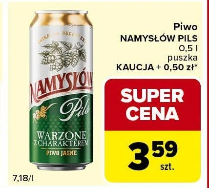 Piwo Namysłów Pils promocja w Carrefour Express