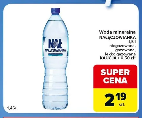 Woda mineralna niegazowana Nałęczowianka promocja w Carrefour Express