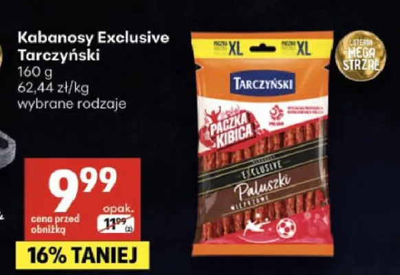 Kabanosy Exclusive Tarczyński promocja w Delikatesy Centrum