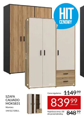 Szafa Calvado MOKS831 promocja w Abra Meble