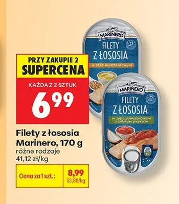 Filety z łososia w sosie musztardowym Marinero promocja w Biedronka
