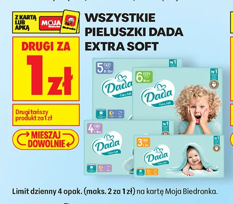 Pieluszki Dada Extra Soft promocja w Biedronka