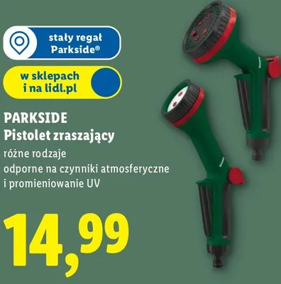 Pistolet zraszający, różne rodzaje promocja w Lidl