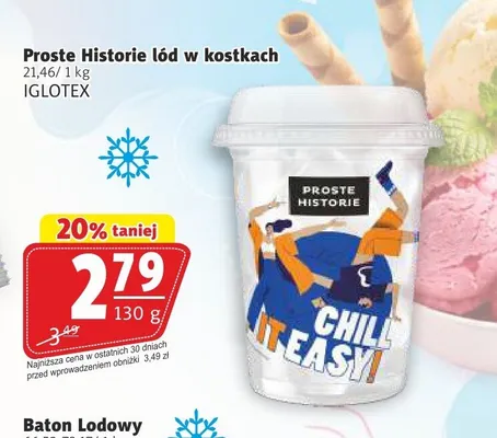 Lód w kostkach Proste Historie promocja w Prim Market