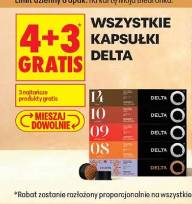 Kapsułki do kawy Delta Q promocja w Biedronka