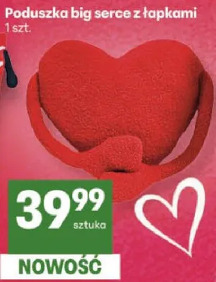 Poduszka big serce z łapkami promocja w Delikatesy Centrum