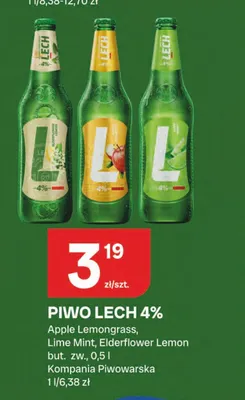 Piwo Lech 4% Apple Lemongrass promocja w Chorten