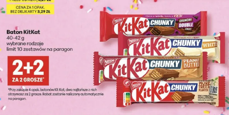 Baton KitKat Chunky White promocja w Delikatesy Centrum